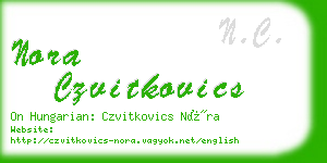 nora czvitkovics business card